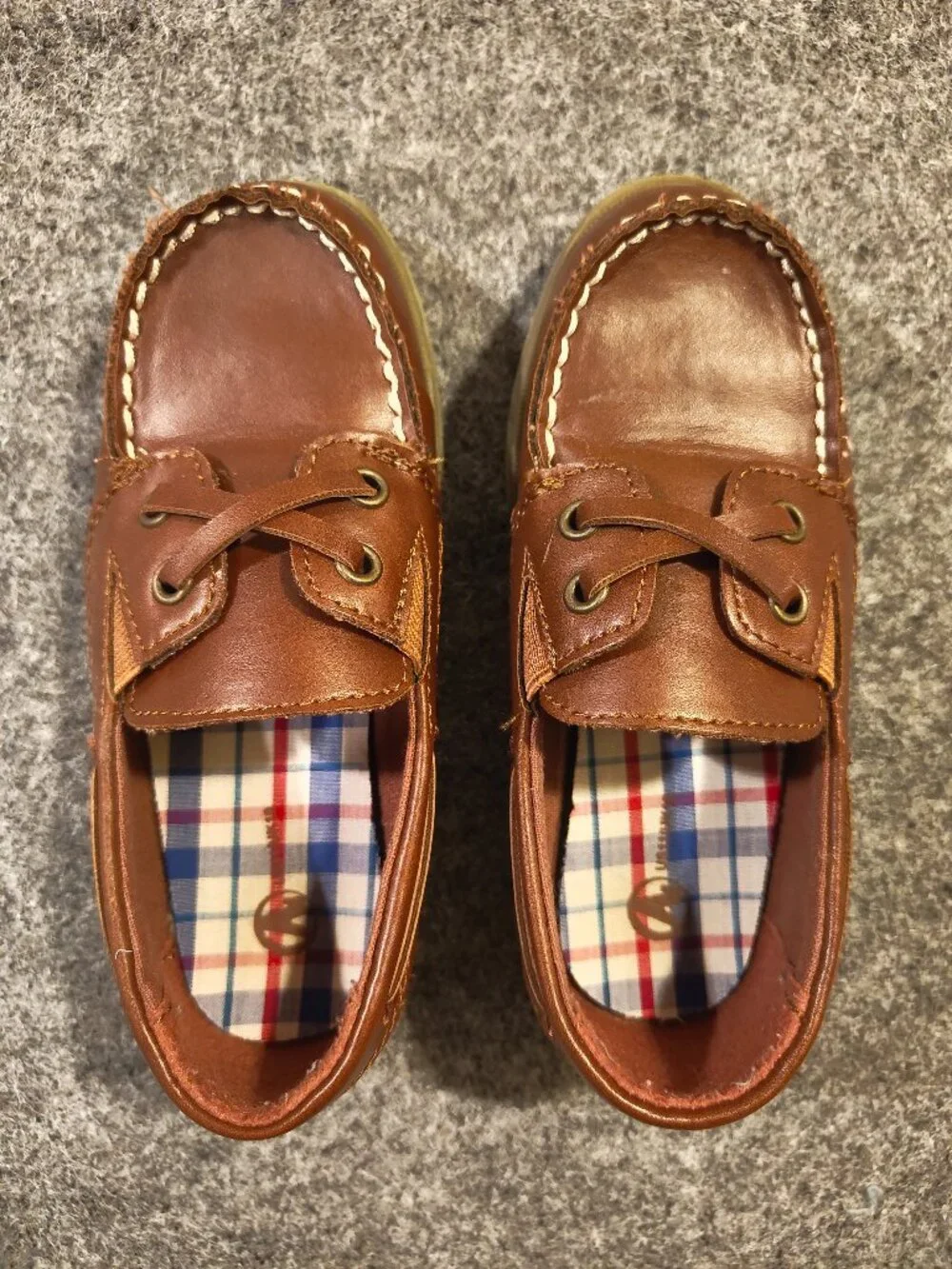 Kids Brown Moccasin Shoes | Size 11 | Faux Leather
